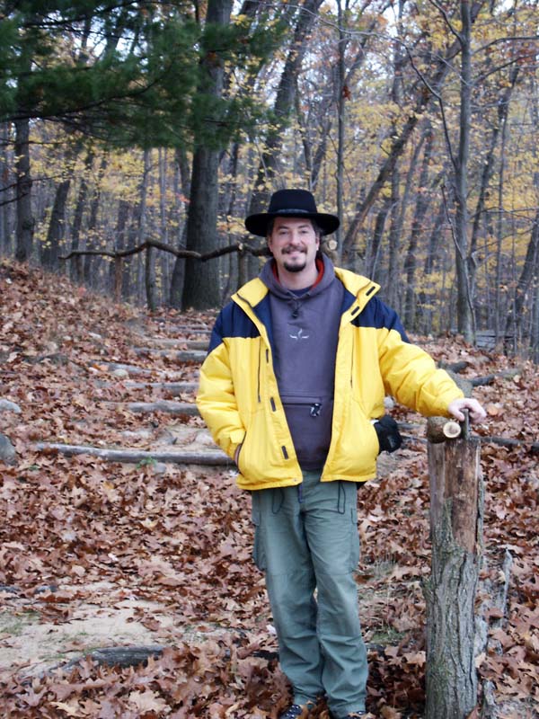 Mark Lawton in the woods